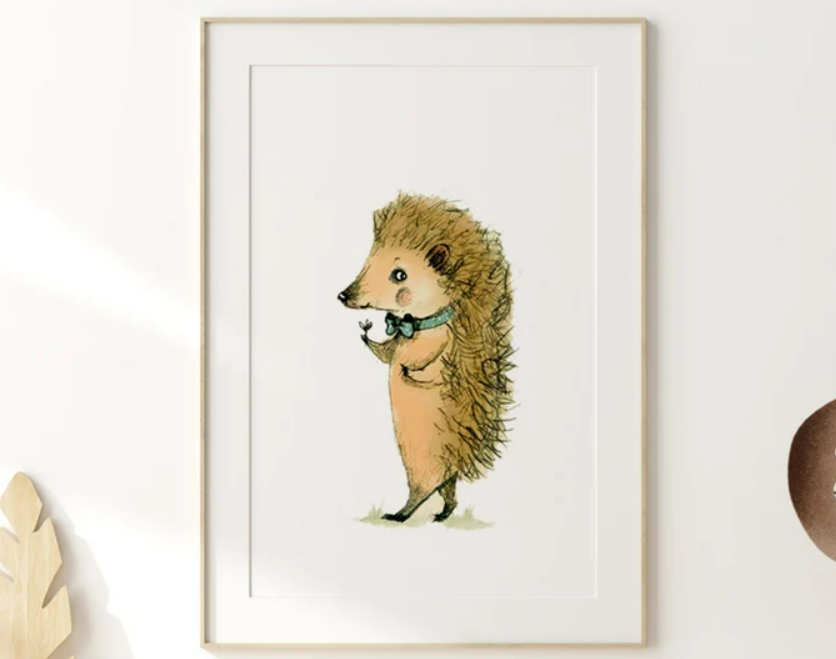 H is for Hedgehog Illustration