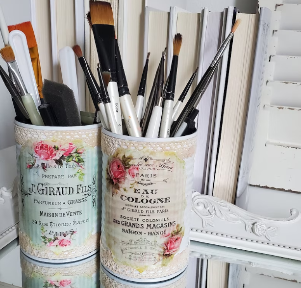 tin can paint brush holder
