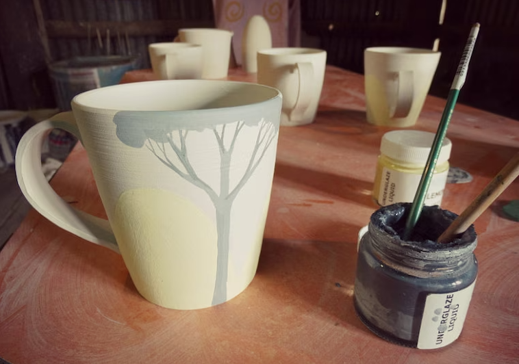 mugs by mountain clay