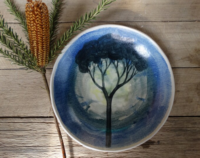 plate by mountain clay
