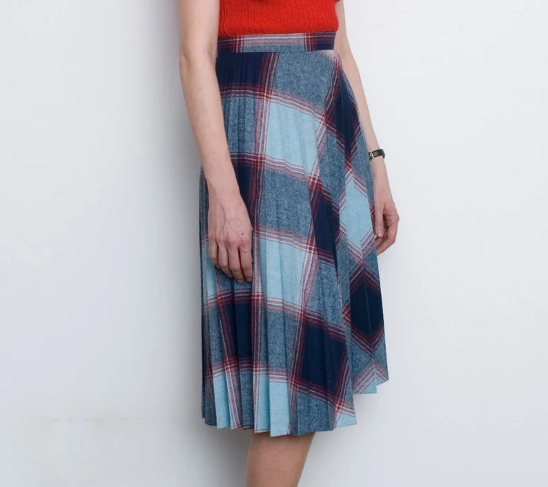 vintage plaid skirt