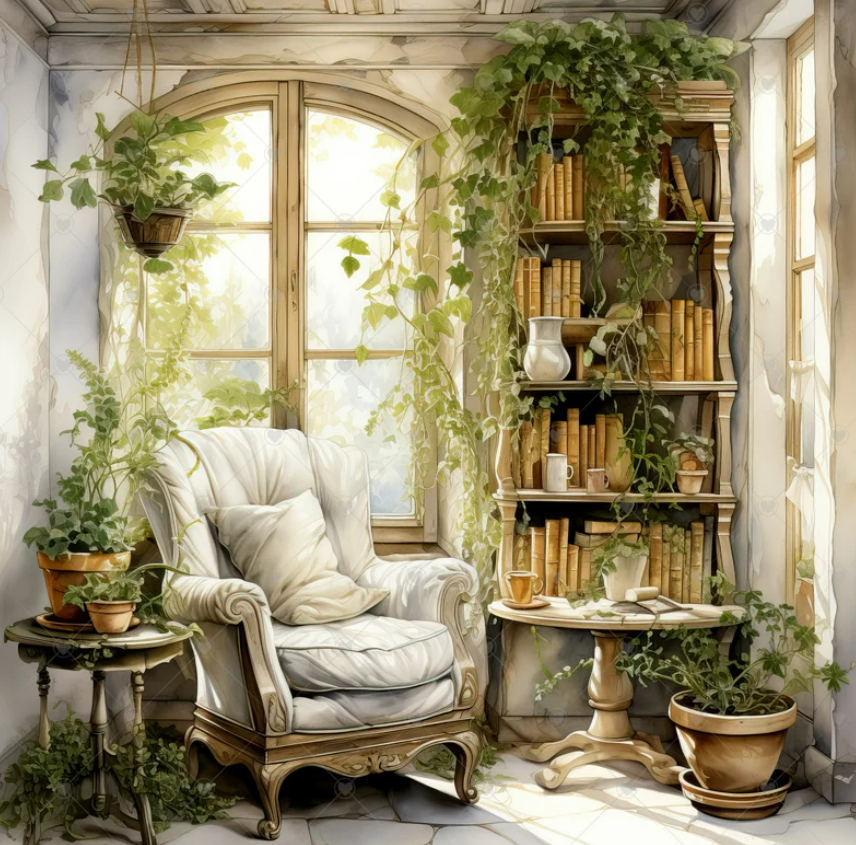 quaint reading nook