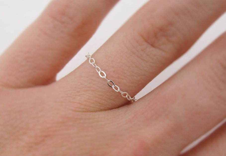 Sterling Silver Chain Ring