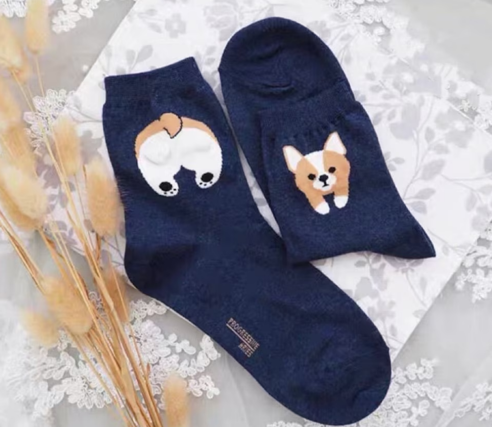 Corgi butt women socks