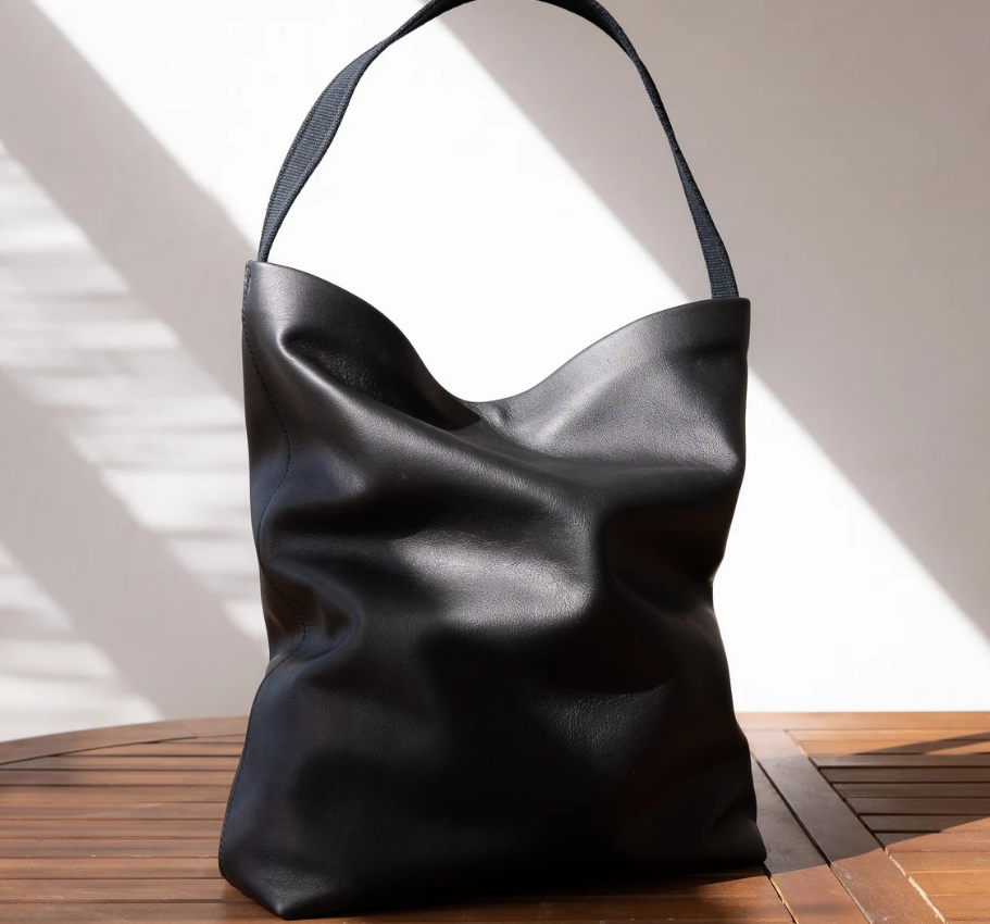 handmade leather hobo bag