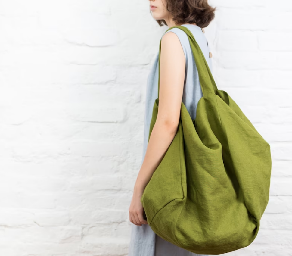 linen oversized bag