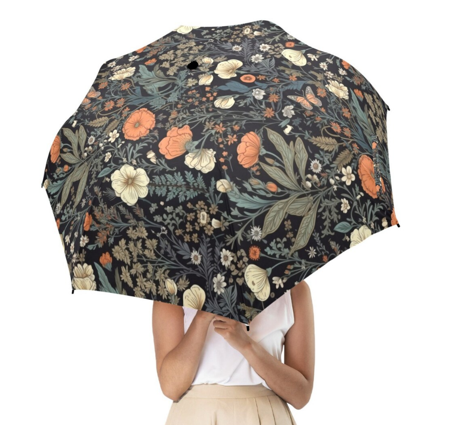 cottagecore floral umbrella