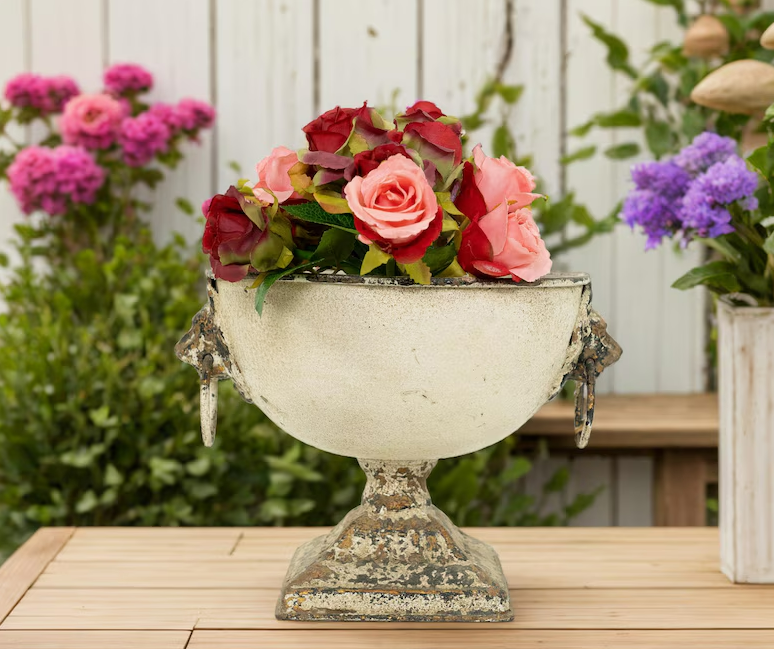 French metal flower pot