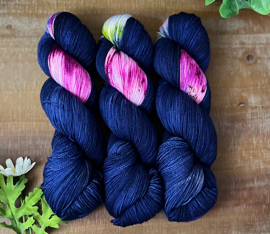 hand dyed wool and nylon yarn