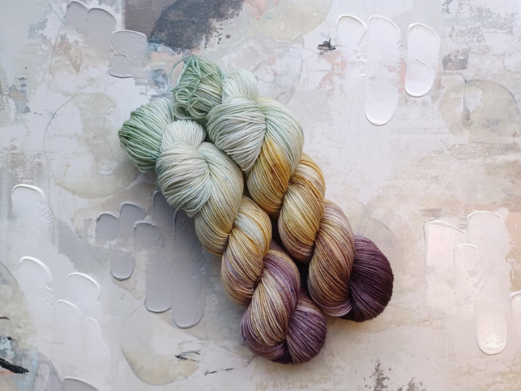 hand dyed superwash Merino wool and nylon