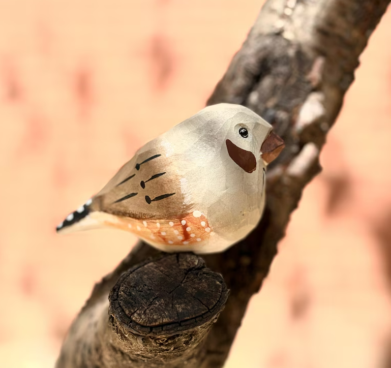 Finch hand carving